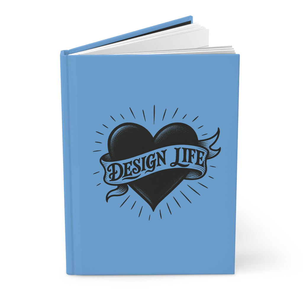 Design Life | Design Tattoo Hardcover Journal -Blue