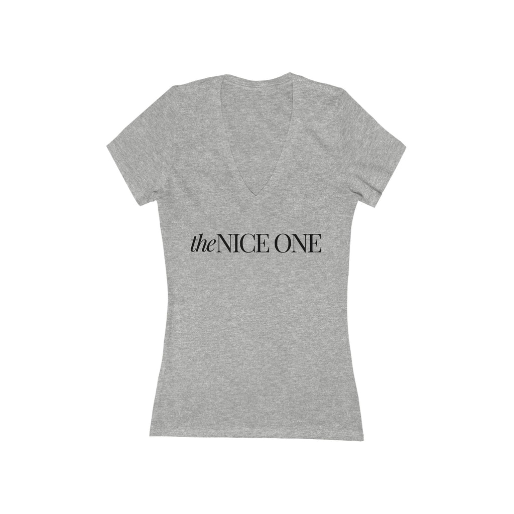 The Nice One | Designer Slogan  Deep V-Neck Tee