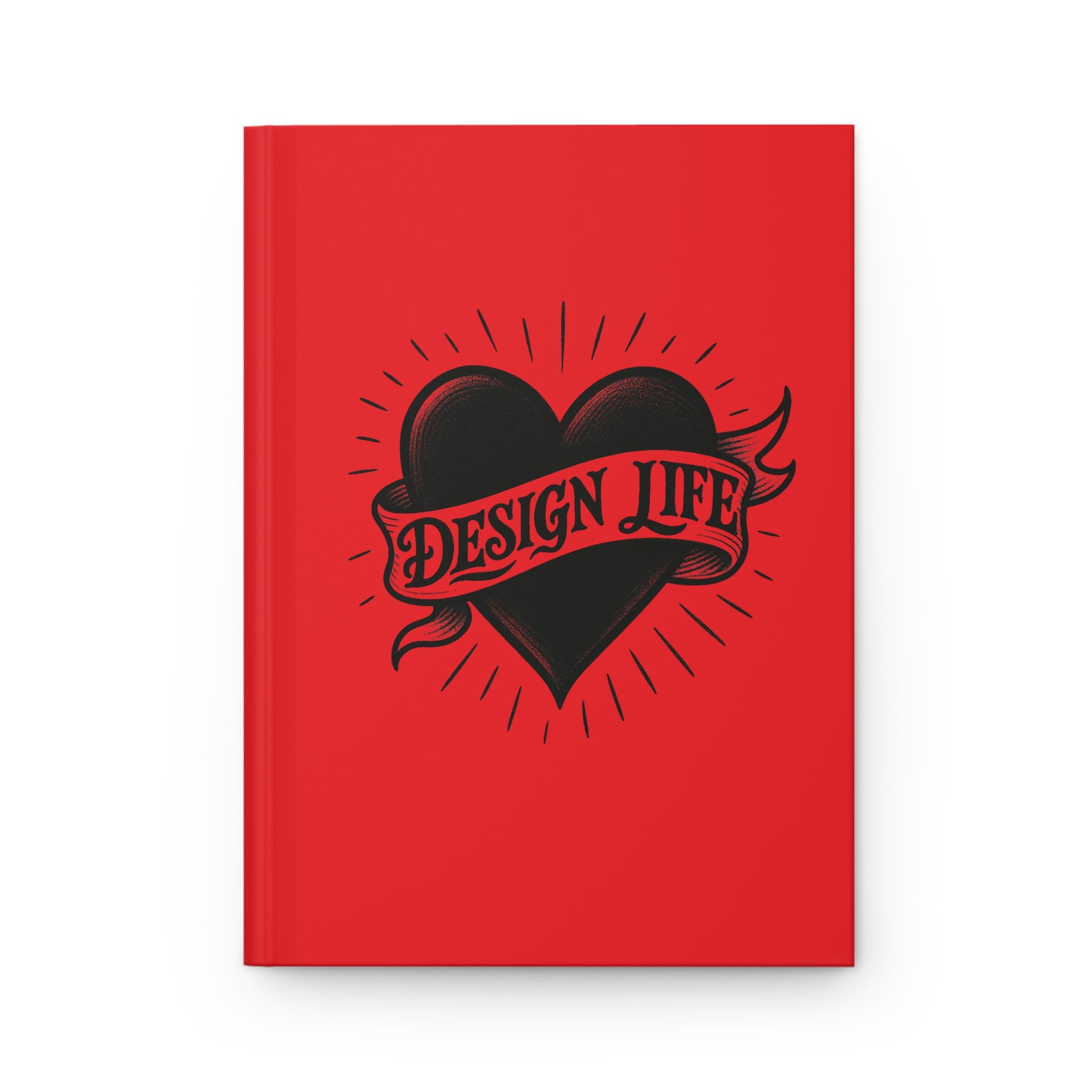 Design Life | Design Tattoo Hardcover Journal -Red