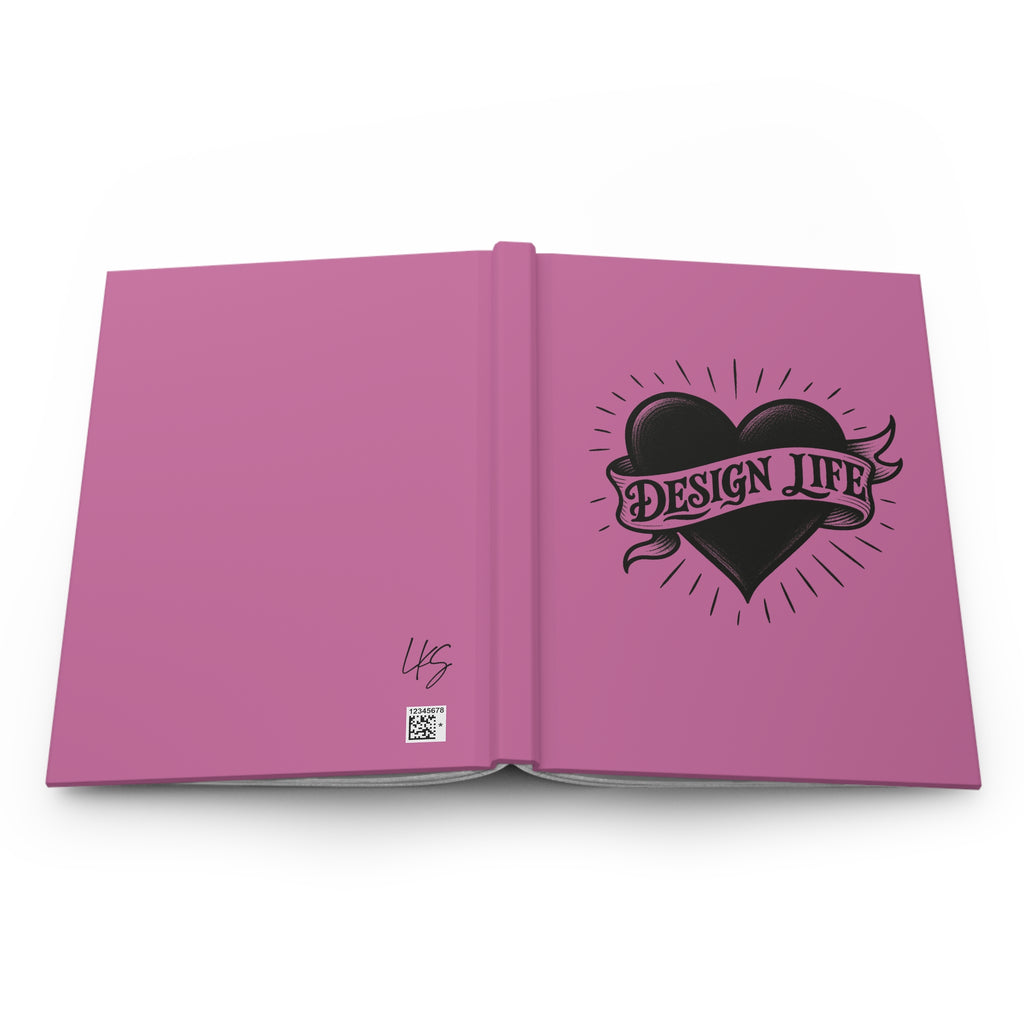 Design Life | Design Tattoo Hardcover Journal -Pink