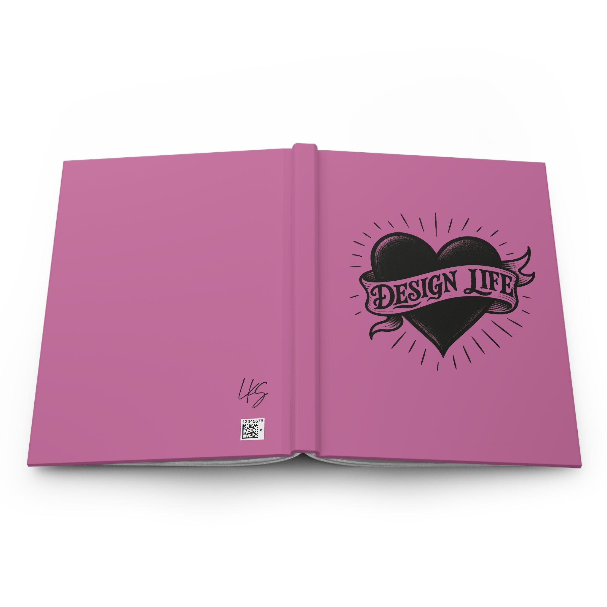 Design Life | Design Tattoo Hardcover Journal -Pink