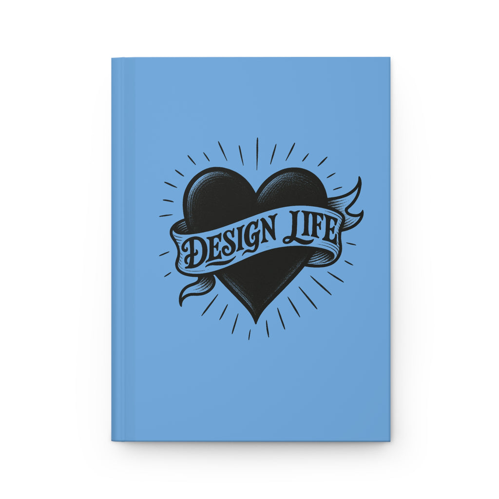 Design Life | Design Tattoo Hardcover Journal -Blue