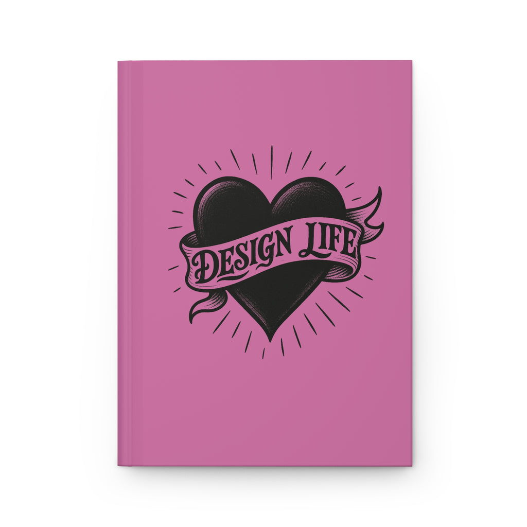 Design Life | Design Tattoo Hardcover Journal -Pink