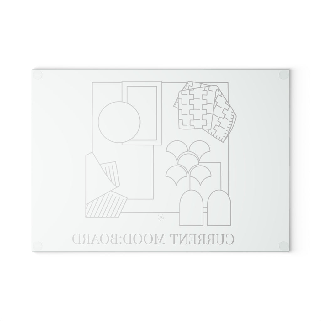 Current Mood | Designer Slogan Glass Cutting Board