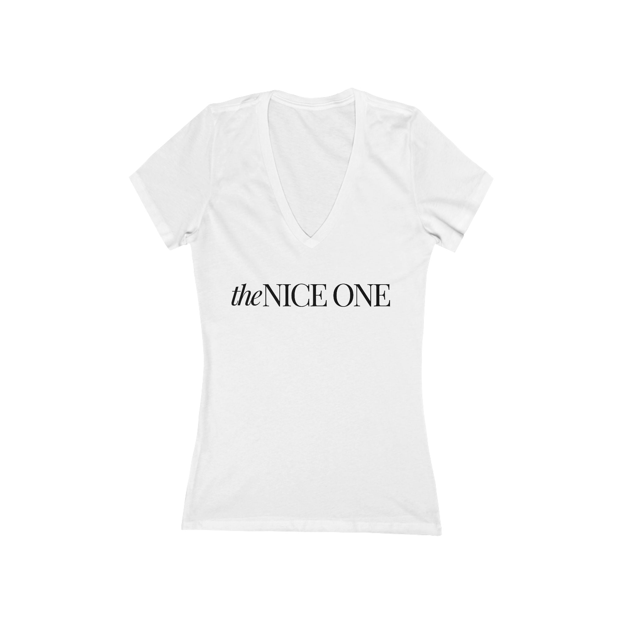 The Nice One | Designer Slogan  Deep V-Neck Tee