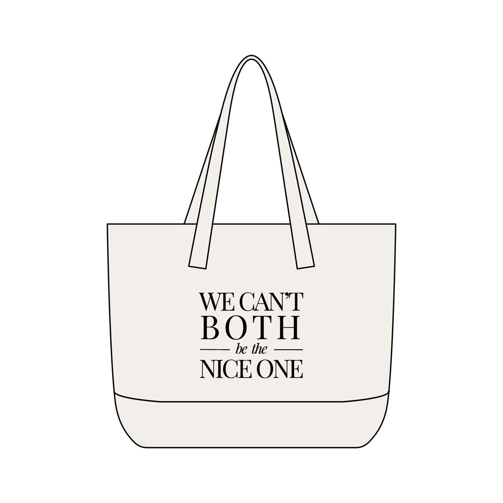 We can't both | Designer Slogan Front Zip Pocket