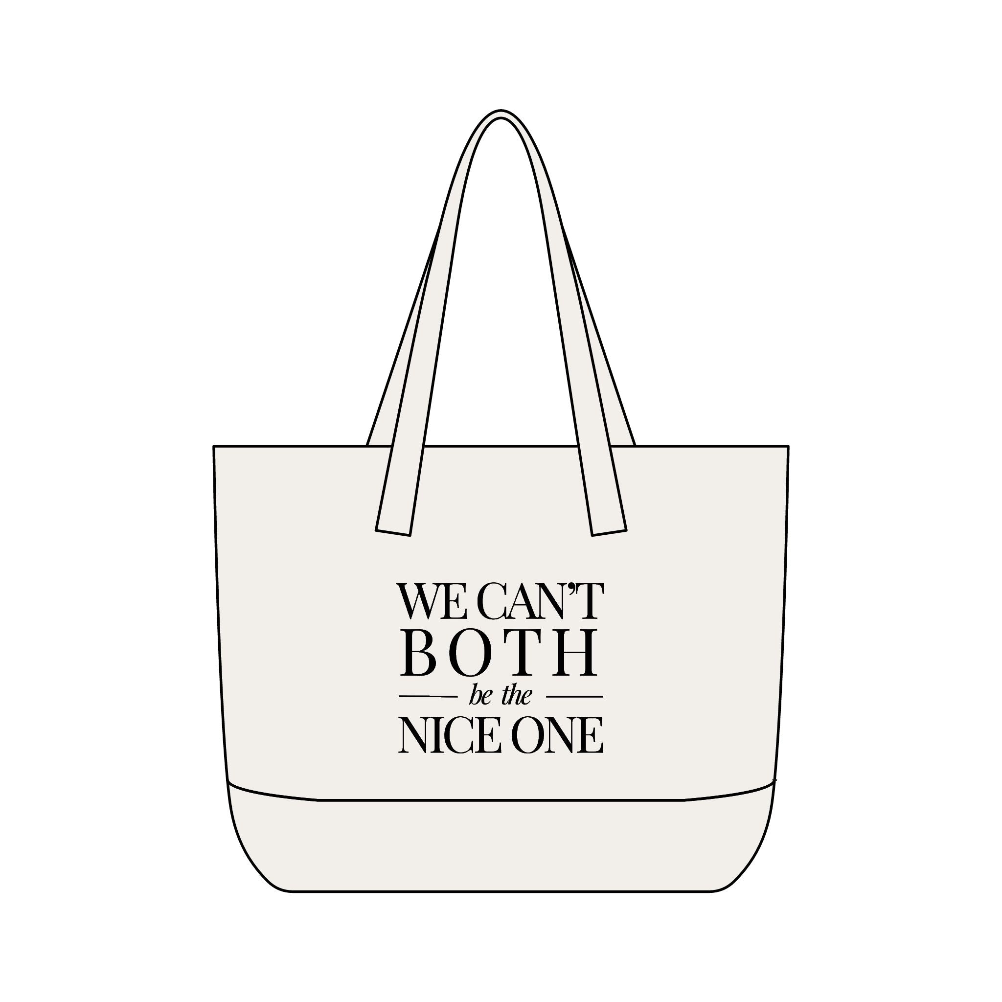 We can't both | Designer Slogan Front Zip Pocket