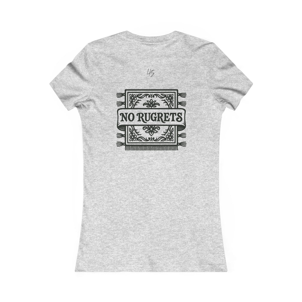 No Rugrets | Tattoo Style Designer Slogan Fitted T