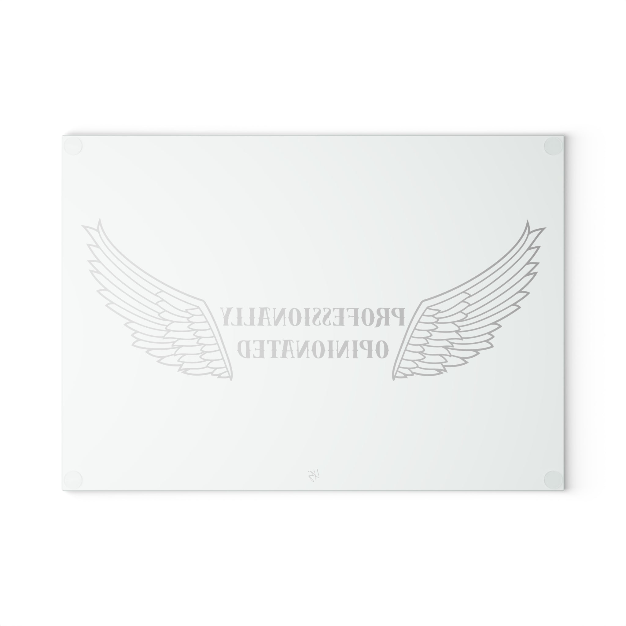 Professionally Opinionated | Designer Slogan Glass Cutting Board