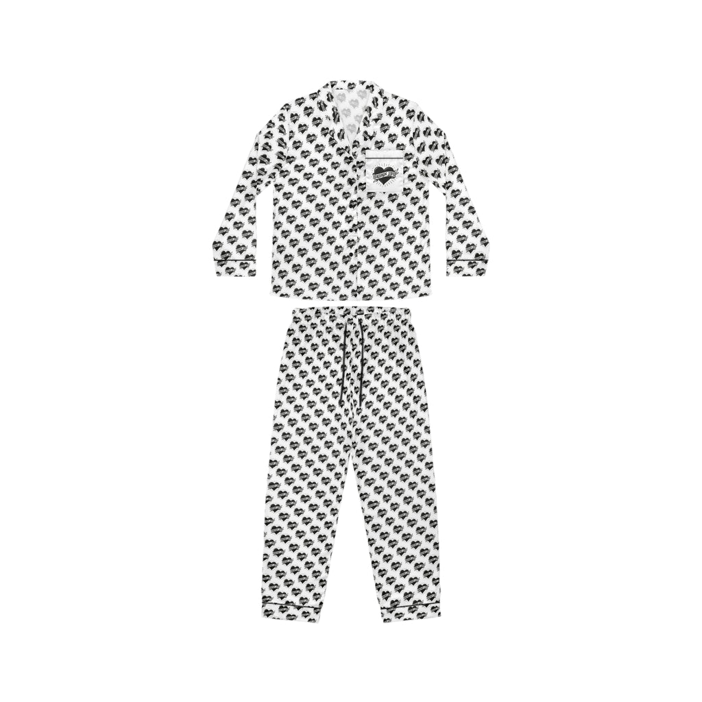 Tattoo Print | Design Slogan Satin Women's Pajama Set