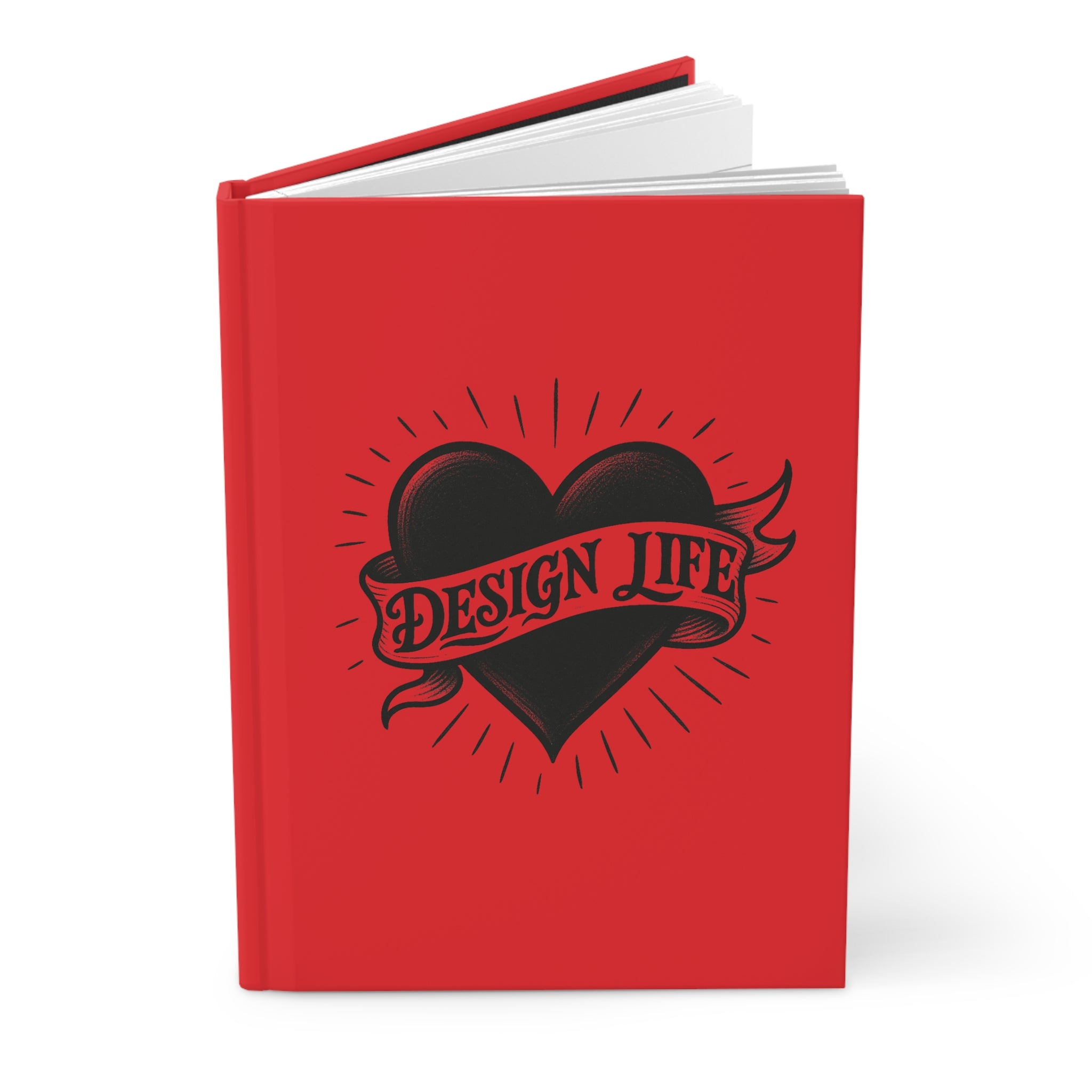 Design Life | Design Tattoo Hardcover Journal -Red