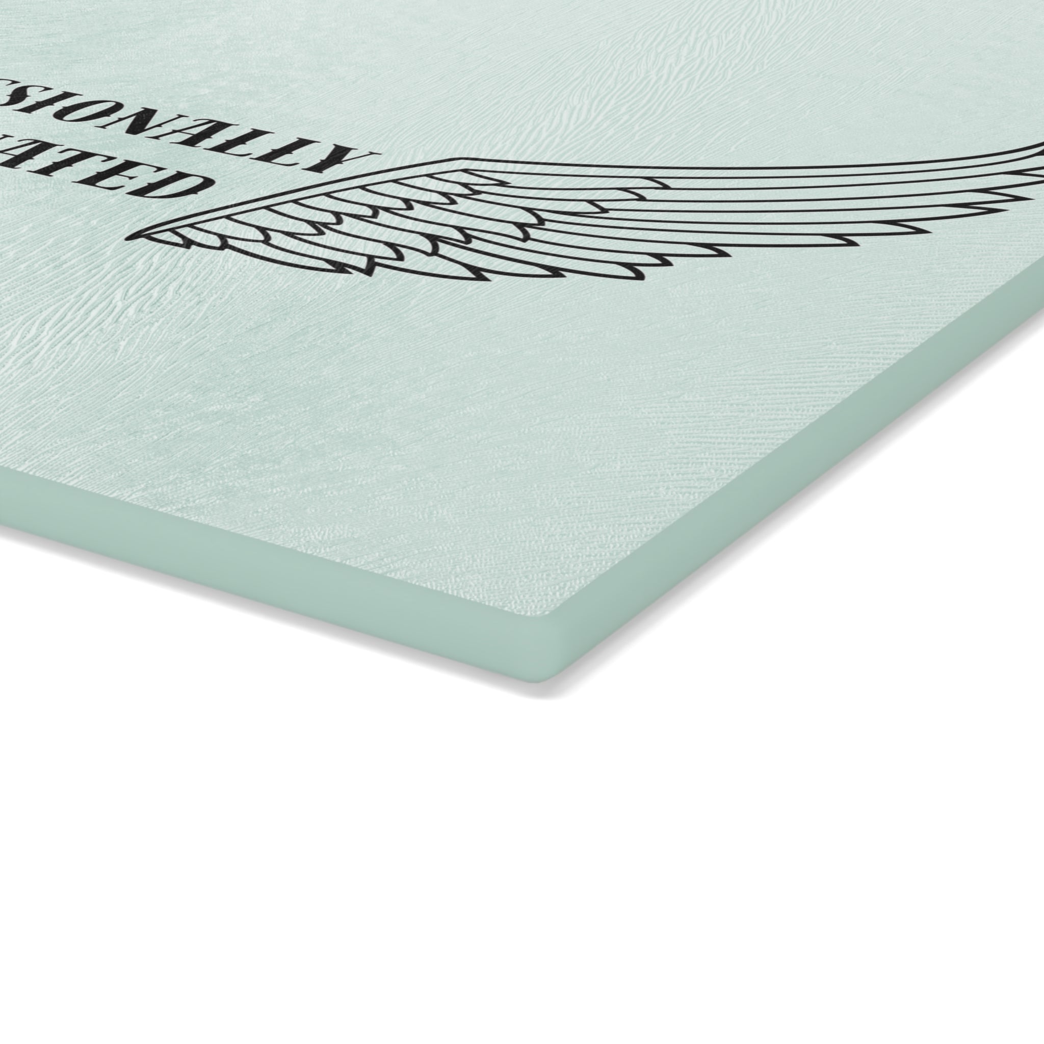 Professionally Opinionated | Designer Slogan Glass Cutting Board