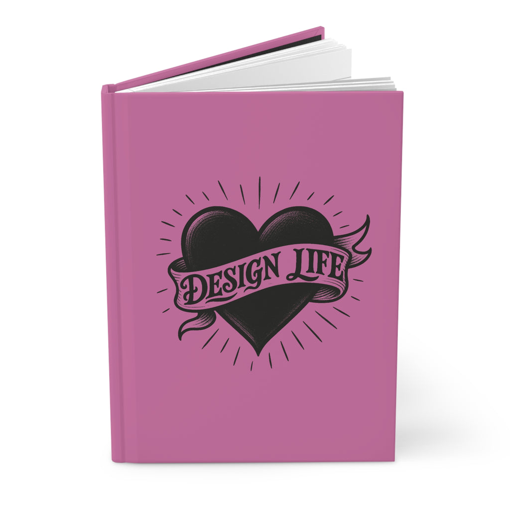 Design Life | Design Tattoo Hardcover Journal -Pink
