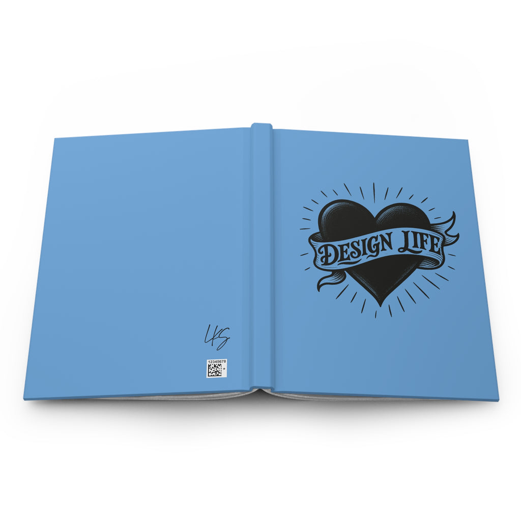 Design Life | Design Tattoo Hardcover Journal -Blue