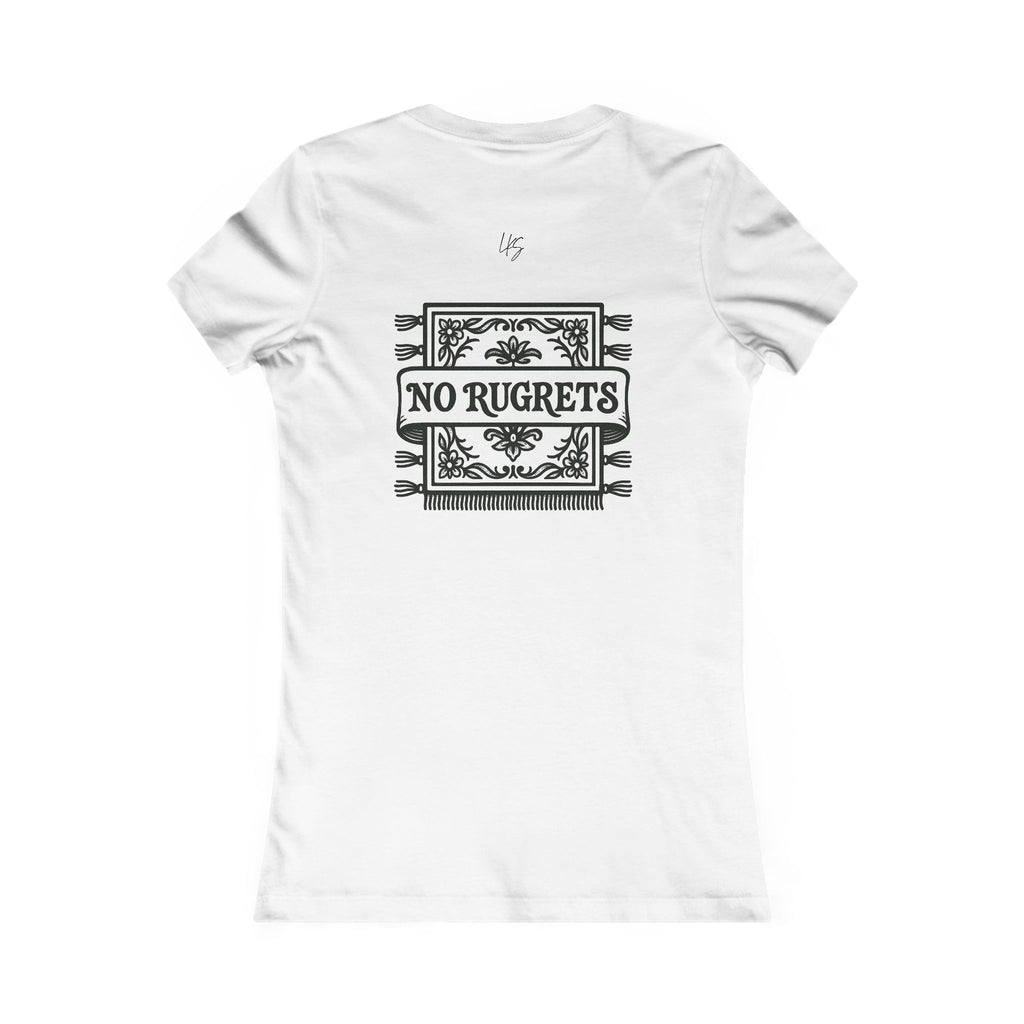 No Rugrets | Tattoo Style Designer Slogan Fitted T