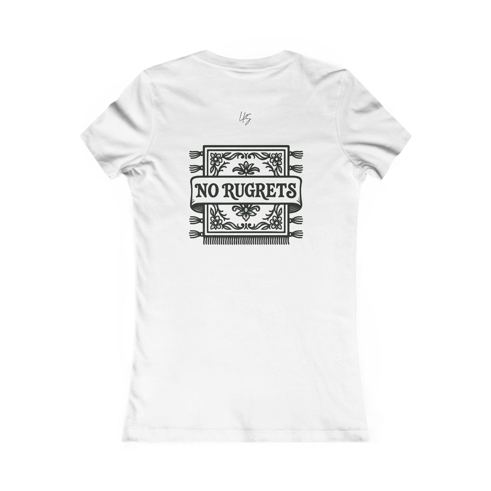 No Rugrets | Tattoo Style Designer Slogan Fitted T