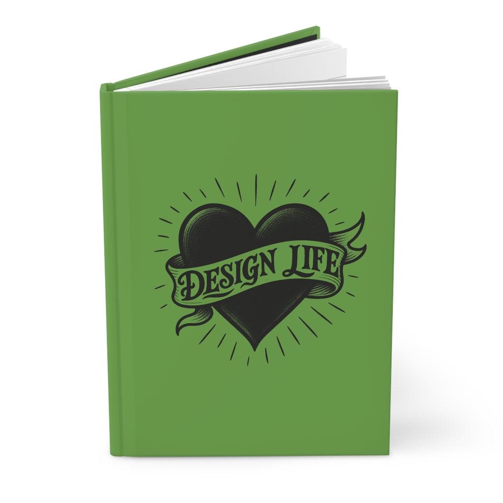 Design Life | Design Tattoo Hardcover Journal -Green